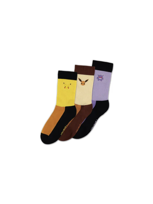 Difuzed Pokemon Trio Crew Pack Of 3 Pairs Of Socks Maat 35-38
