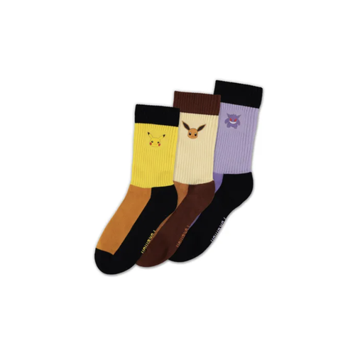Difuzed Pokemon Trio Crew Pack Of 3 Pairs Of Socks Maat 35-38