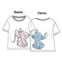 Disney Stitch & Angel T-Shirt Unisex white L