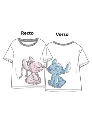 Difuzed Disney Stitch & Angel T-Shirt Unisex white L