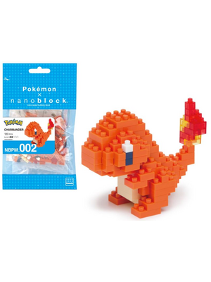 Bandai Red Pokémon Charmander Nanoblock 10 cm
