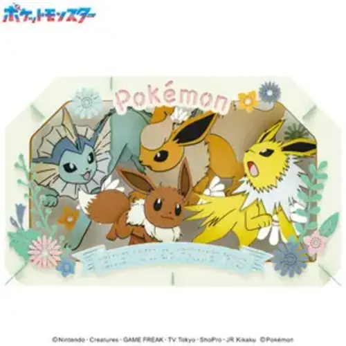 Ensky Pokemon Eevee & Friends Paper Theater Eevee Showers Japan Import
