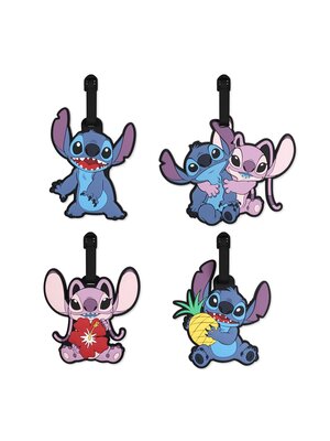Peershardy Disney Stitch & Angel Luggage Tag Set 4pc