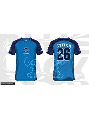 Cotton Division Disney Stitch 26 Soccer Jersey Men M
