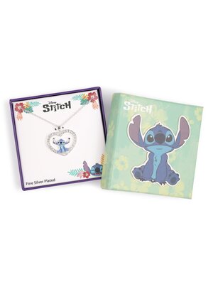 Peershardy Disney Stitch Heart Necklace Plated Brass