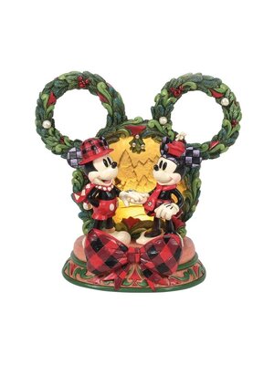 Disney Traditions Disney Traditions Magical Winter Moments Mickey & Minnie Diorama