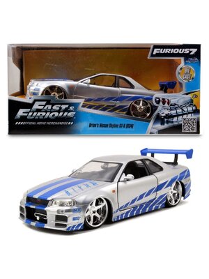Jada Toys Fast & Furious 2002 Nissan Skyline 1:24 Figure Metals Die Cast