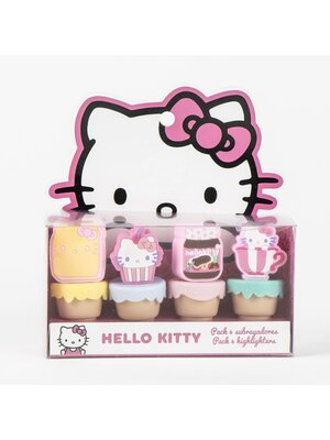 Cerda Hello Kitty Pack Of 4 Mini Highlighters Foodie