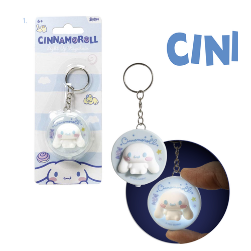 Blue Sky Hello kitty Sanrio Cinnamonroll Light UP Keychain