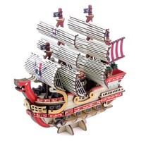 One Piece Red Force Wood Model Kit 14 cm