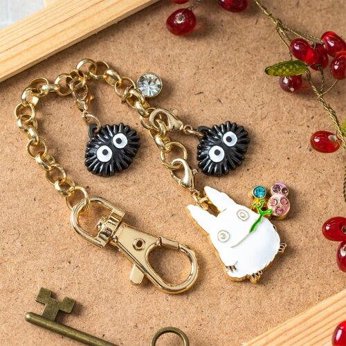 Semic Ghibli My Neighbour Totoro White Totoro & Fruits Chainette Charms