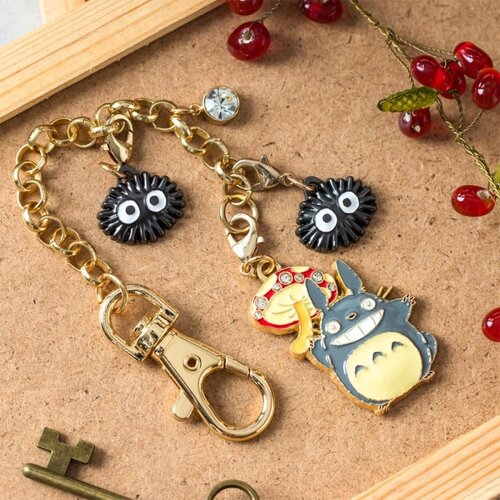 Semic Ghibli My Neighbour Totoro Grey Totoro & Mushroom Chainette Charms