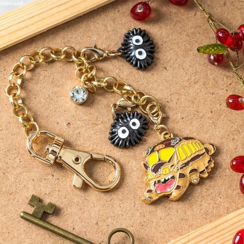 Semic Ghibli My Neighbour Totoro Catbus & Noiraude Chainette Charms