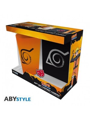 Abystyle Naruto Gift Box XXL Glass , Notebook and Pin Konoha