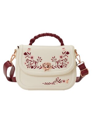 Loungefly Cream and Red Floral Crossbody Bag Loungefly