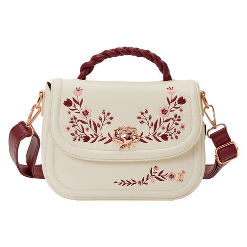 Loungefly Cream and Red Floral Crossbody Bag Loungefly