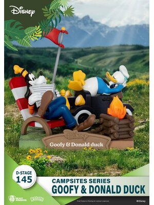 Beast Kingdom Disney Goofy & Donald Duck Diorama Campsite Series D-Stage 145 10cm