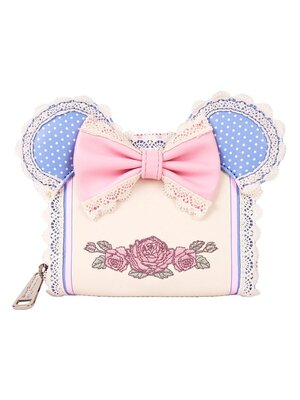Loungefly Disney Minnie Foral And Lace Ears Wallet Loungefly