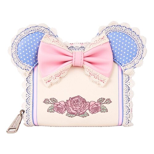 Loungefly Disney Minnie Foral And Lace Ears Wallet Loungefly