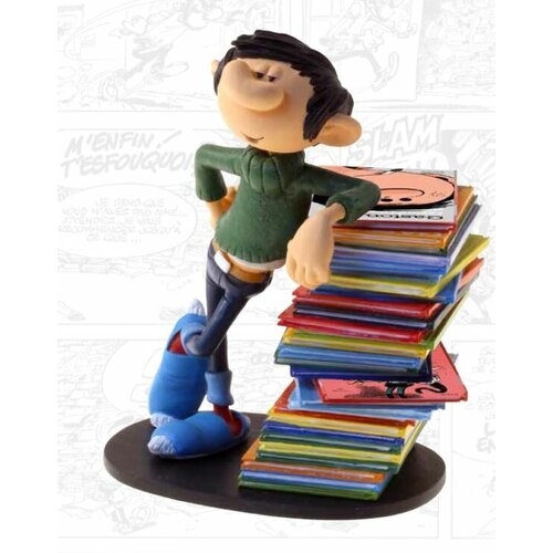 Plastoy Gaston Stack Of Comics Figure