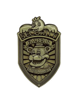 Fanattik Five Nights At Freddy's Security Badge Limited edition Antique Brass