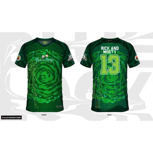 Cotton Division Rick and Morty 13 Socer Jersey Men Size XXL