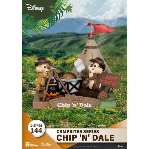 Beast Kingdom Disney D-Stage Campsite Diorama Chip & Dale 10cm