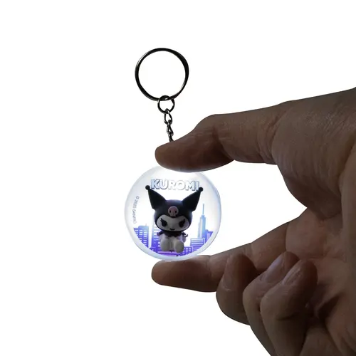 Blue Sky Hello Kitty Kuromi Light UP Keychain