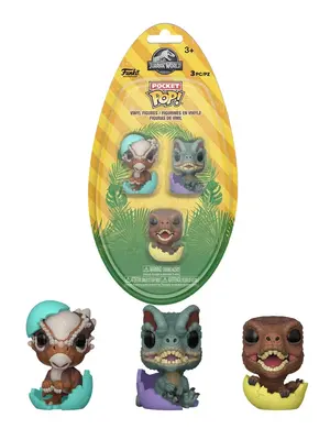 Funko Funko Pocket POP Egg! Jurassic Park 3pack Dinos