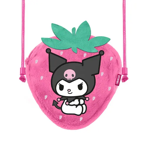 Karactermania Hello Kitty Kuromi Strawberry Mini Fur Shoulder Bag 20x15x6cm
