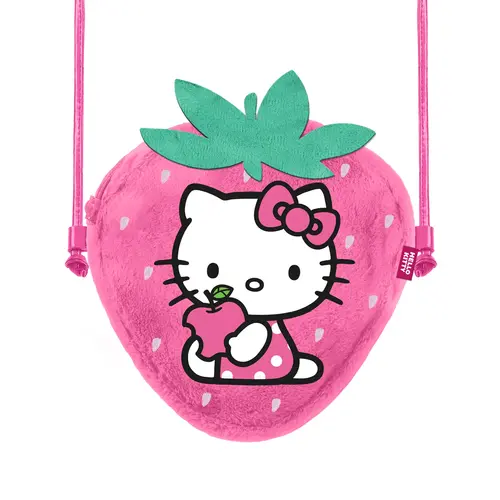 Karactermania Hello Kitty Strawberry Mini Fur Shoulder Bag 20x15x6cm