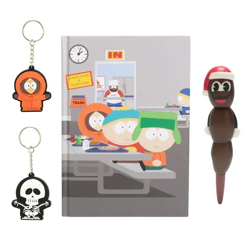 Blue Sky South Park Set of A5 Notebook + Pen + 2 Keychains