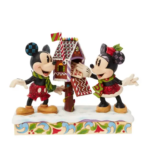 Enesco Disney Traditions Letters For Santa Mickey and Minnie Figure
