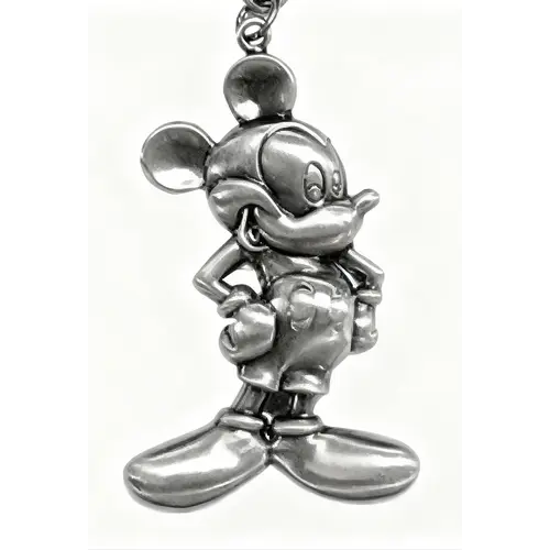 Monogram Disney Mickey Pewter Keychain