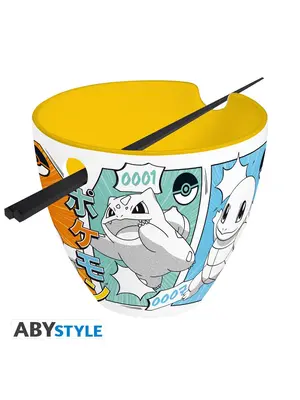 Abystyle Pokemon Ramen Bowl with Chopsticks Starters Manga