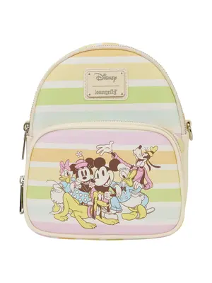 Loungefly Disney Mickey & Friends Rainbow Stripes Crossbody Bag Loungefly