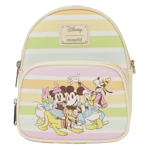 Loungefly Disney Mickey & Friends Rainbow Stripes Crossbody Bag Loungefly