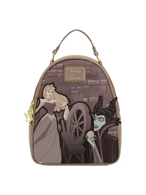 Loungefly Disney Sleeping Beauty Spinning Wheel Mini Backpack Loungefly