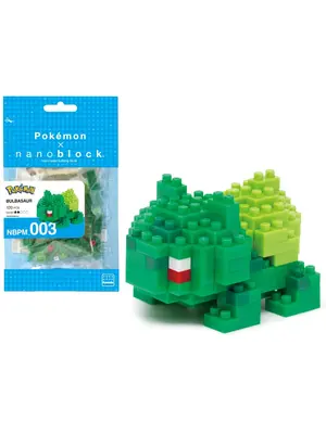 Bandai Red Pokemon Bulbasaur Nanoblock 10cm