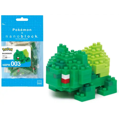 Bandai Red Pokemon Bulbasaur Nanoblock 10cm