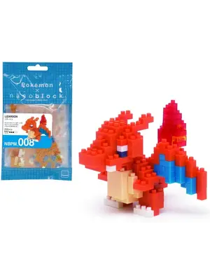 Bandai Red Pokemon Charizard Nanoblock 10cm