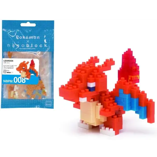 Bandai Red Pokemon Charizard Nanoblock 10cm