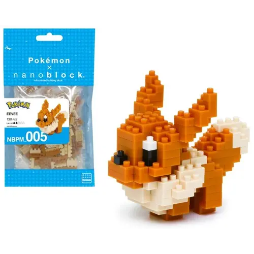 Bandai Red Pokemon Eevee Nanoblock 10cm
