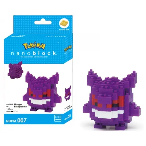 Bandai Red Pokemon Gengar Nanoblock 10cm