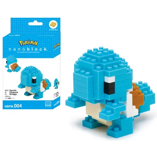 Bandai Red Pokemon Squirtle Nanoblock 10cm