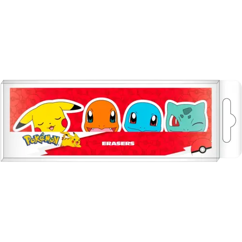 The Pokemon Company Pokemon Starter Set of 4 Erasers