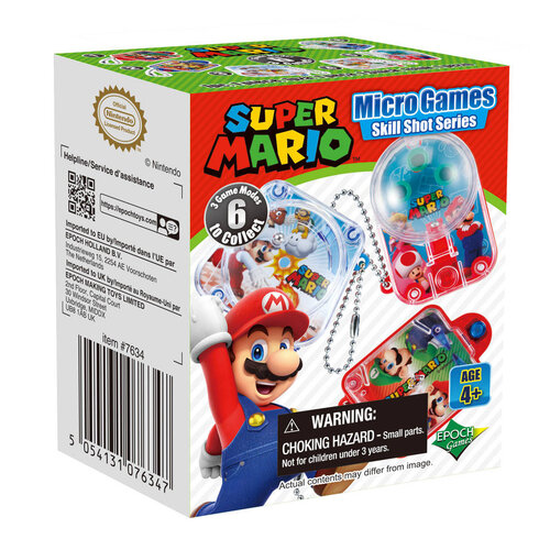 Epoch Super Mario Micro Games Skill Shot Series Keychain Mystery