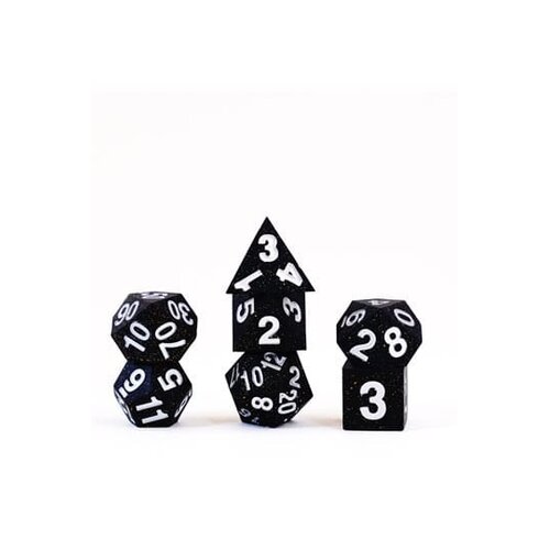 FanRoll Fanroll Sharp Edge Silicone Dice Set Gold Scatter (7)