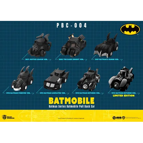 Beast Kingdom DC Batman Series Batmobile Pull Back Car Mystery Blind Box