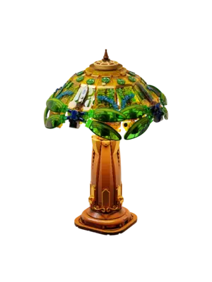 Pantasy Pantasy Stained Glass Table Lamp Building Blocks 1067pcs